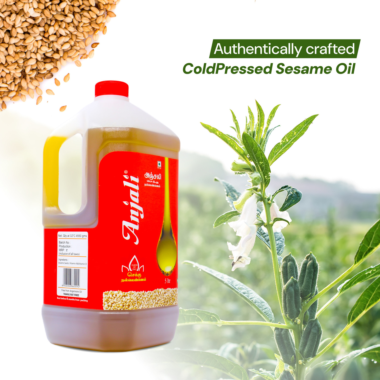 Image of Anjali 5 LITRE CAN Sesame Oil