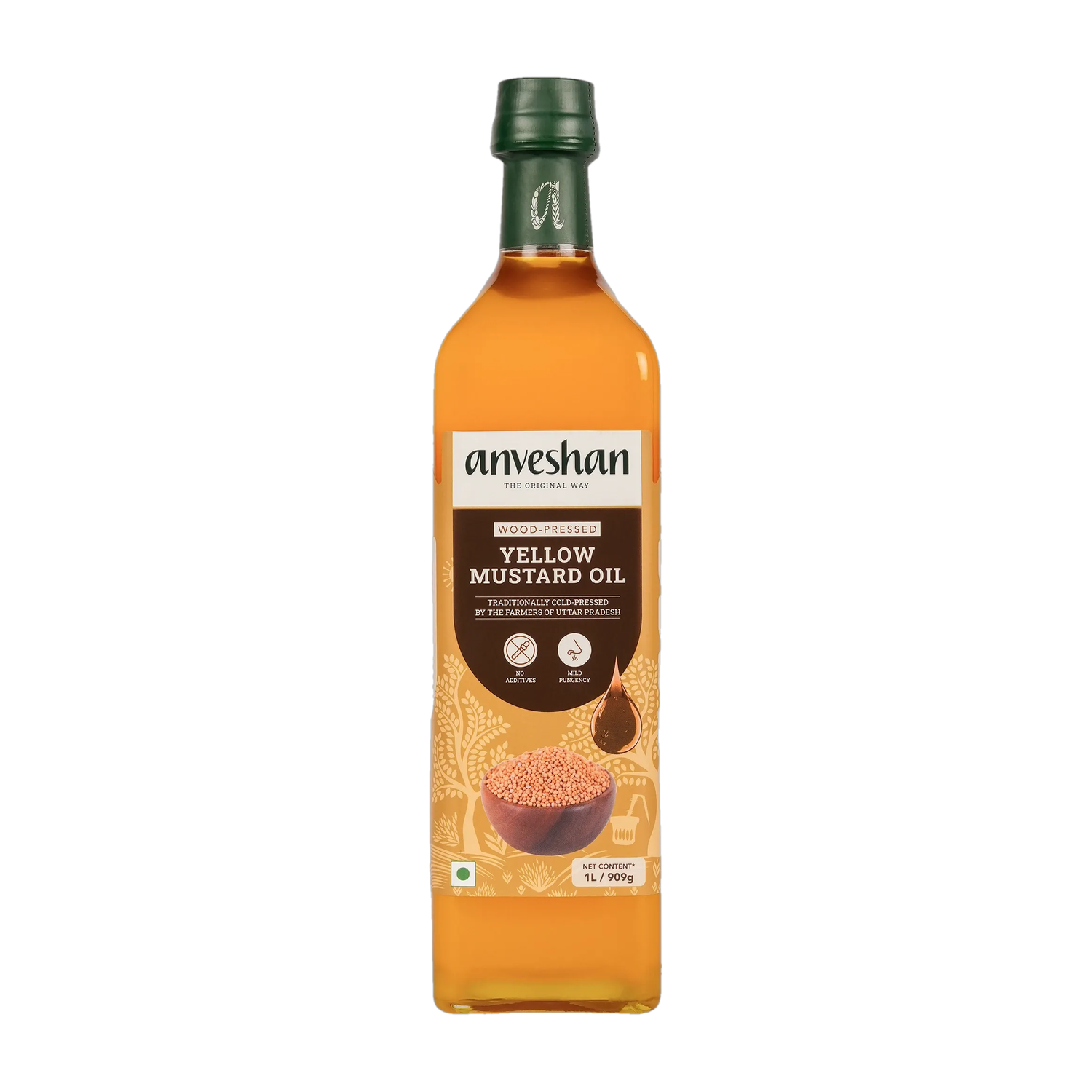 Image of Anveshan Wood Cold Pressed Kacchi Ghani Mustard Oil