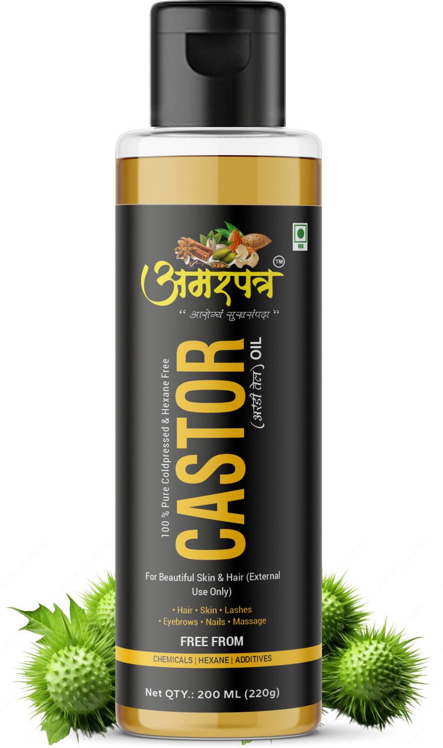 AMARPATRA Castor Oil 100%pure for multipurpose use Castor Oil