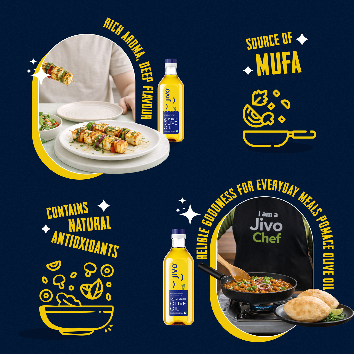 Image of JIVO Extra Light Olive Oil 4 Litre | Imported from Spain Olive Oil