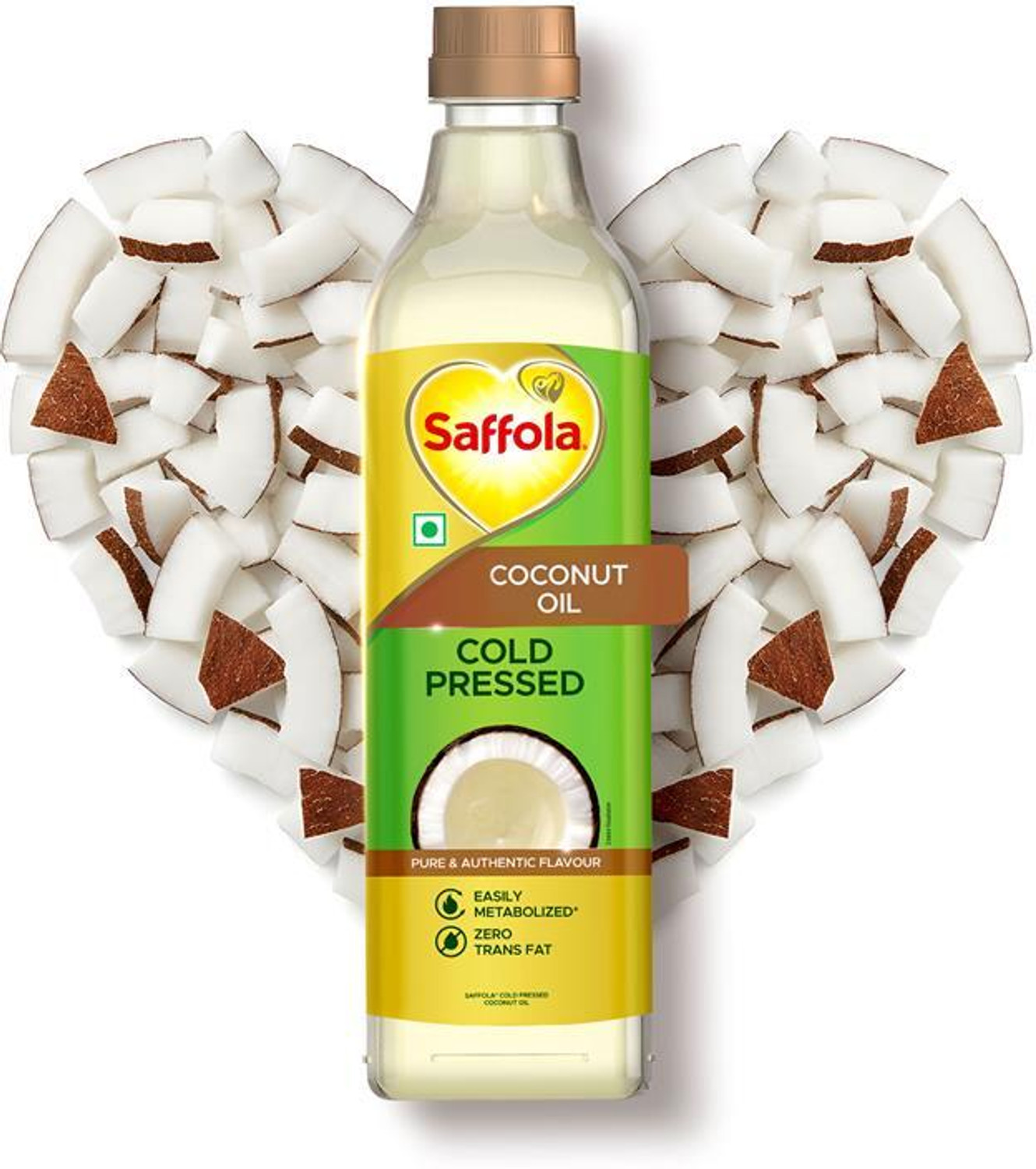 Image of Saffola Cold Pressed Coconut Oil