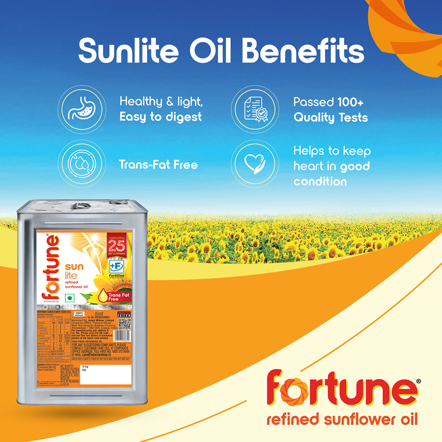 Image of FORTUNE Refined Sunflower Oil