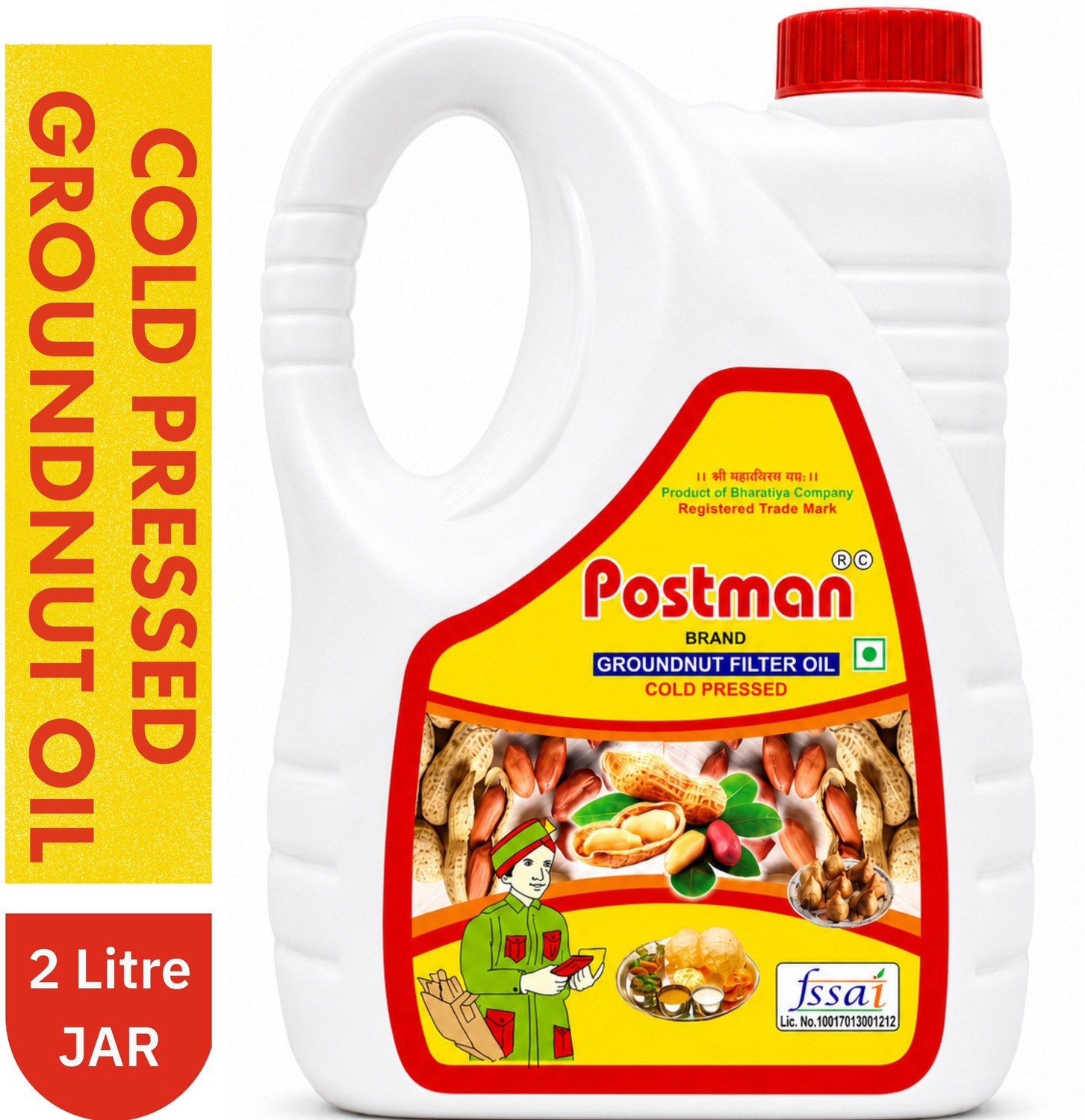 Image of Postman Cold Pressed Moongfali /Peanut /Singdana Double Filtered Groundnut Oil