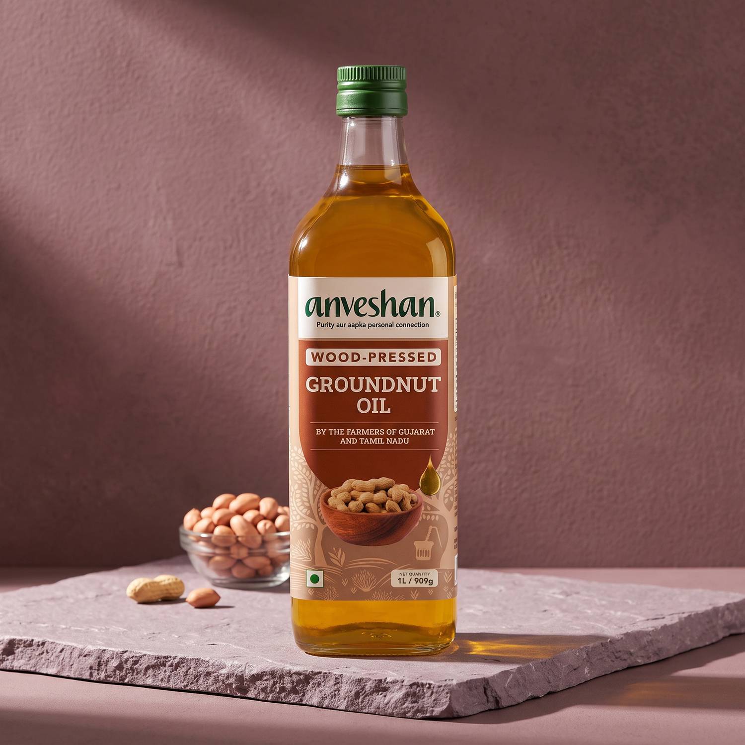 Anveshan Wood Cold Pressed Groundnut Oil