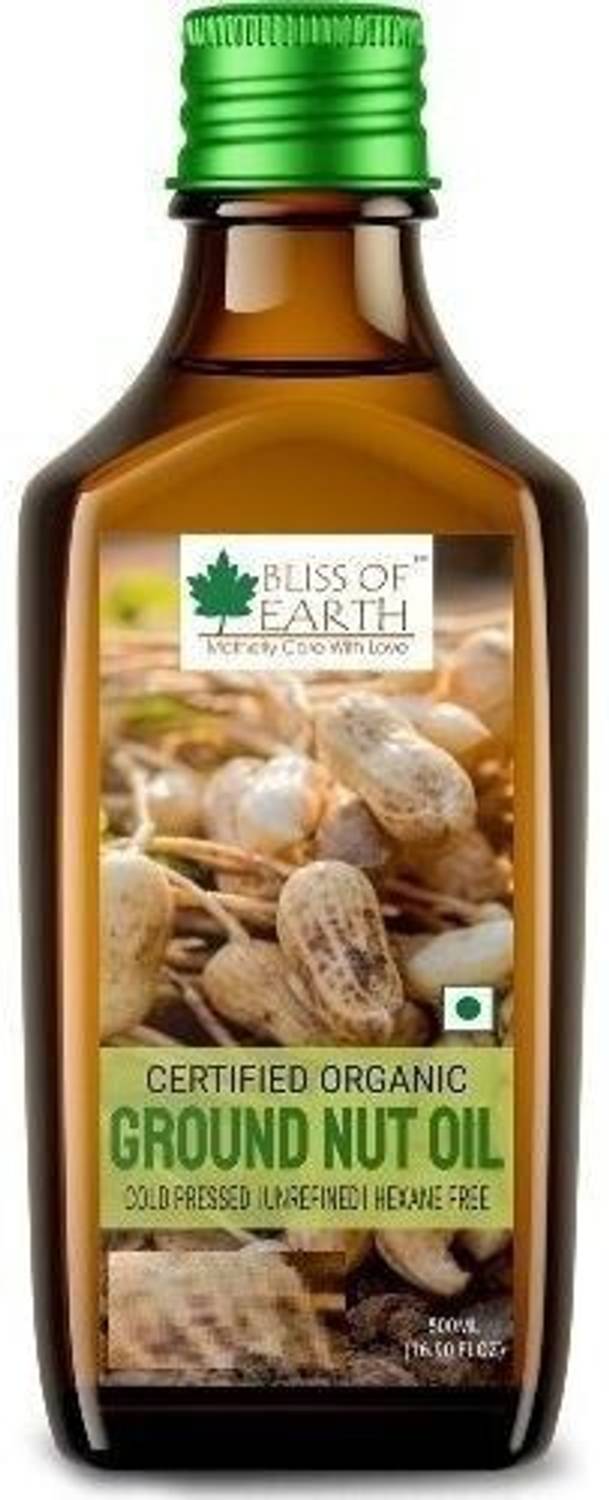 Bliss of Earth 500ML Certified Organic Groundnut Cooking Oil Groundnut Oil