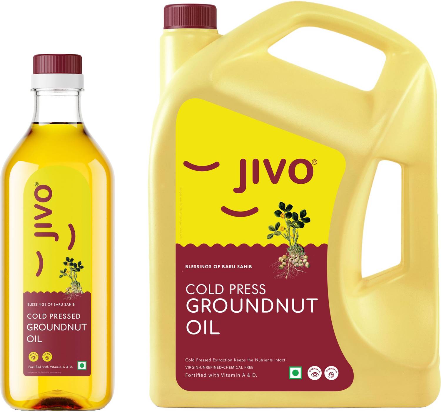 JIVO Cold press Cooking Groundnut Oil Can Rs. 1142 - Flipkart