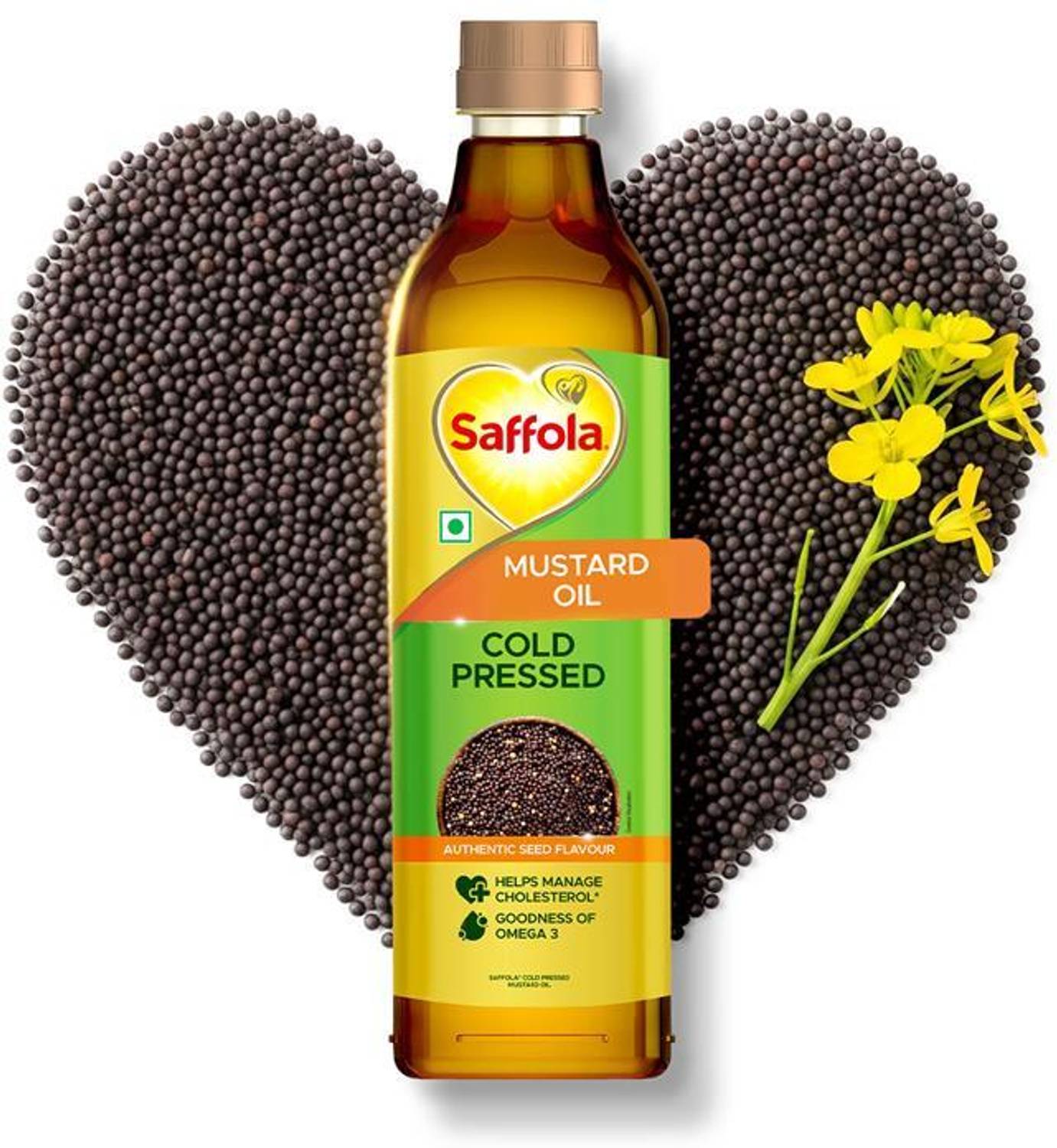 Saffola Cold Pressed Mustard Oil (1 L)