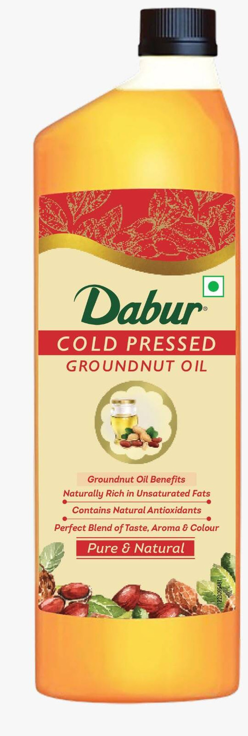 Image of Dabur Cold Pressed Groundnut (Pack of 2) | Rich Aroma | Everyday Cooking Groundnut Oil