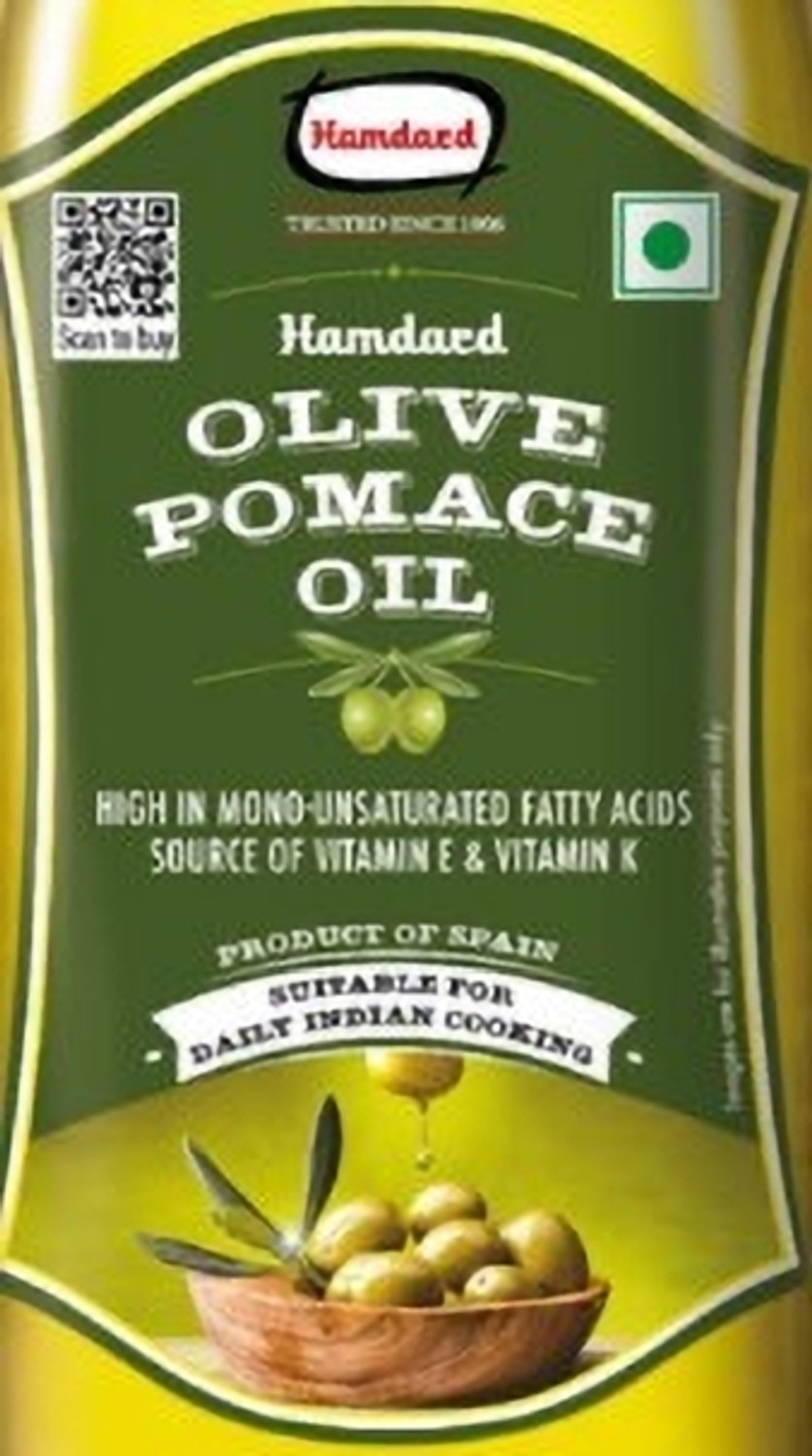 Image of Hamdard Olive Pomace Oil 1Ltr | Suitable For Indian Cooking, Rich In Vitamin E & K Olive Oil