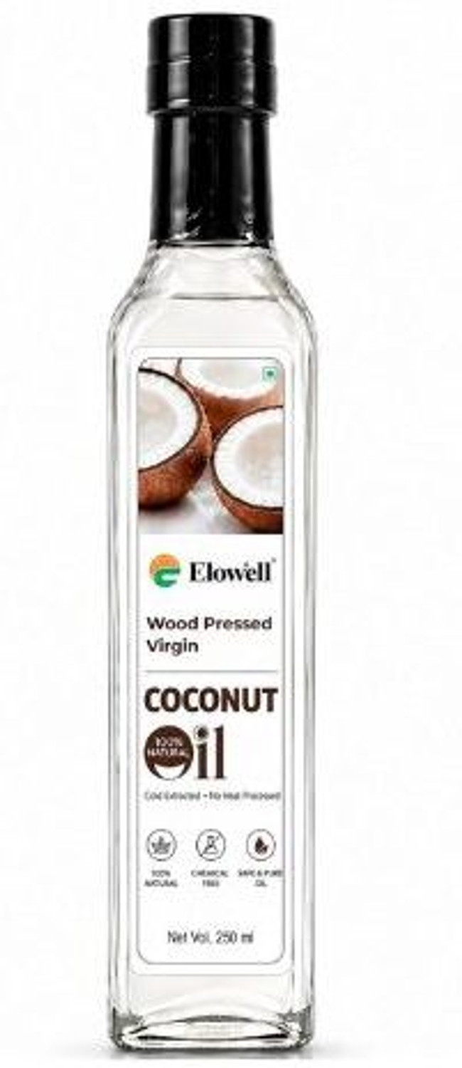 Image of Elowell Edible Cold Pressed for Cooking Hair & Skin Coconut Oil