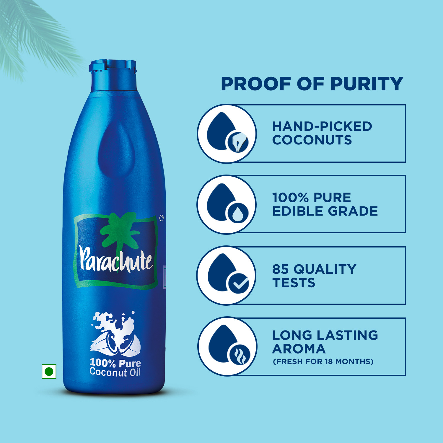Image of Parachute 100 % Pure edible Coconut Oil