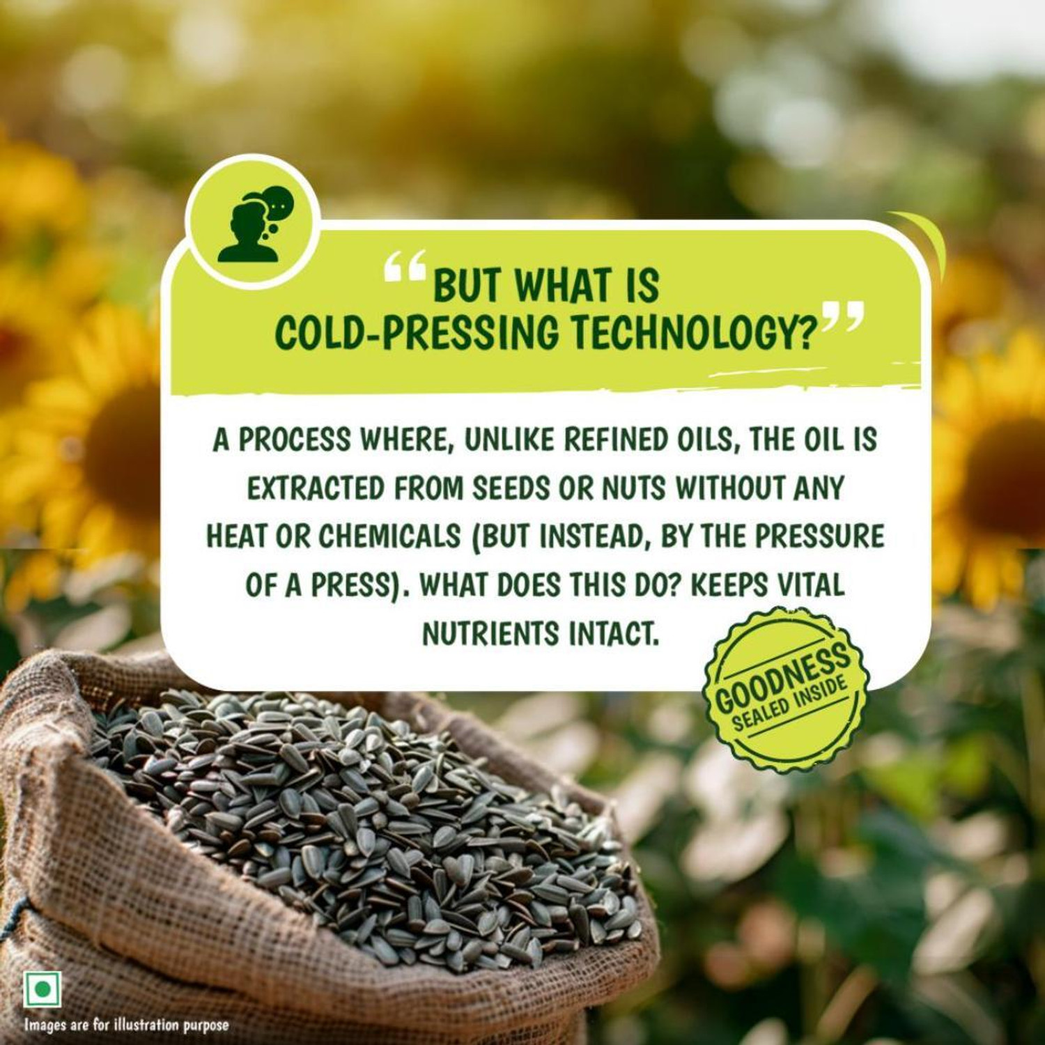 Image of Tata Simply Better Pure & Unrefined Cold Pressed Sunflower Oil