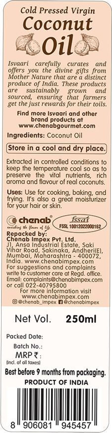 Image of Isvaari Extra Virgin Coconut Oil