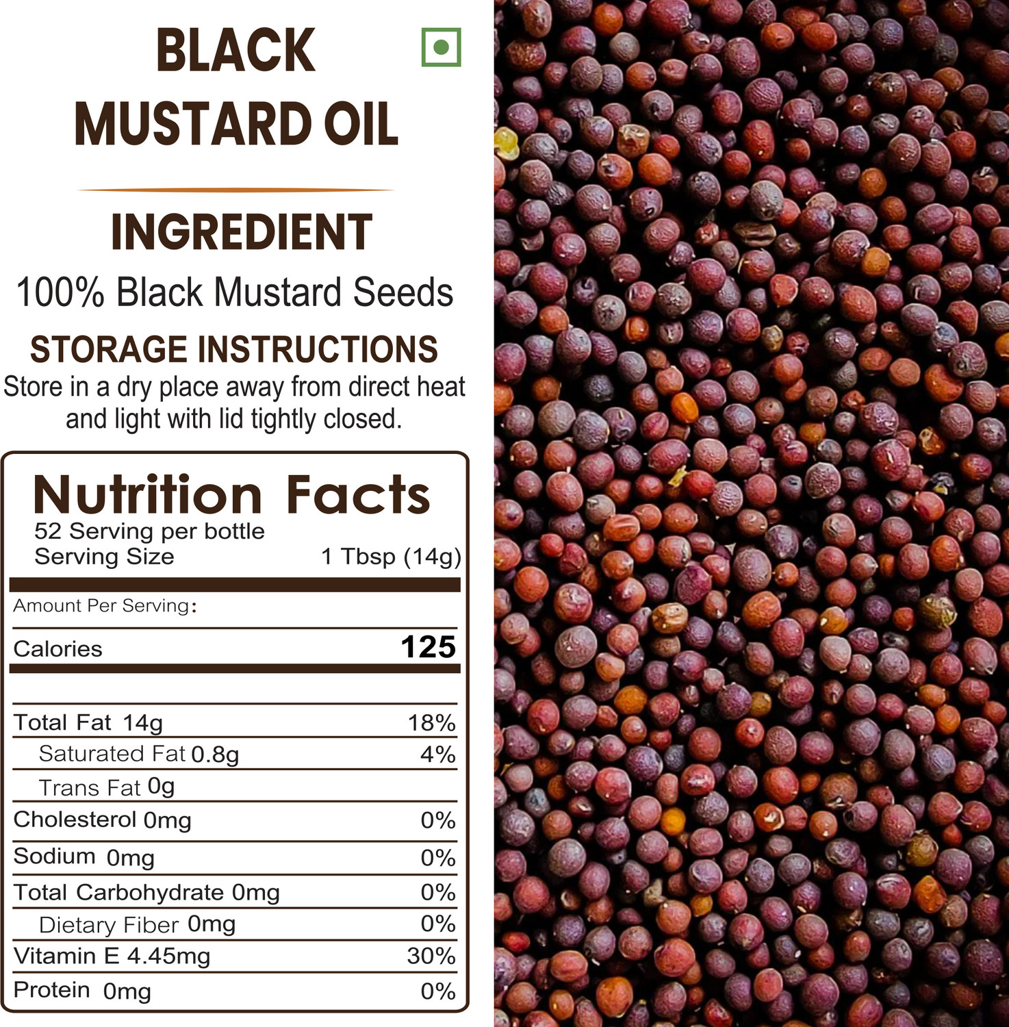 Image of ROSIER Wood Pressed Organic Black Mustard Oil 1Ltr Pure, Natural & Healthy Mustard Oil