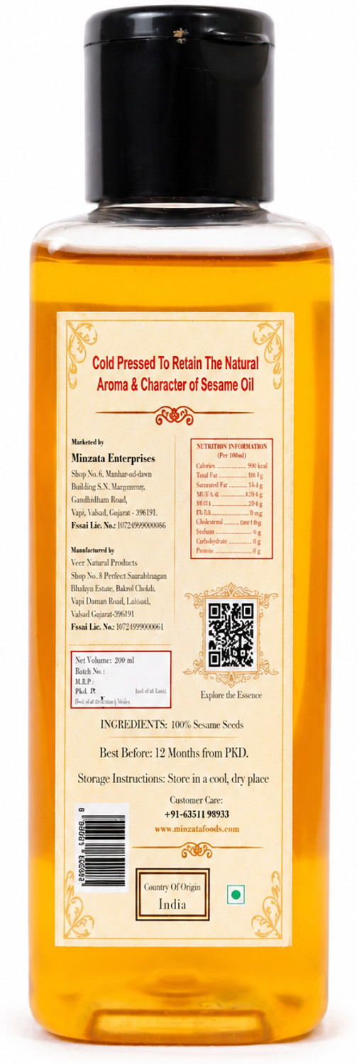 Image of MINANTA Cold Pressed Mustard Oil 200 ml | Natural Mustard Seed Oil |Sarson Oil Mustard Oil