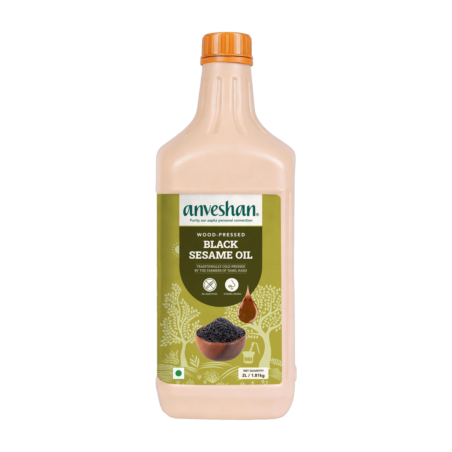 Image of Anveshan Wood Cold Pressed Kacchi Ghani Gingelly Oil Sesame Oil