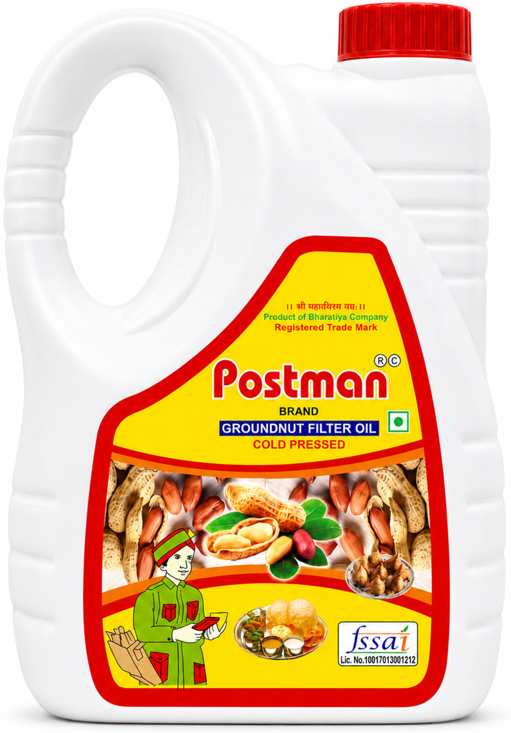 Image of Postman Cold Pressed Moongfali /Peanut /Singdana Double Filtered Groundnut Oil