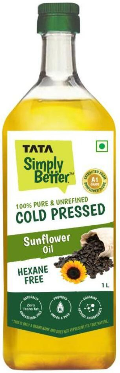 Image of Tata Simply Better Pure & Unrefined Cold Pressed Sunflower Oil