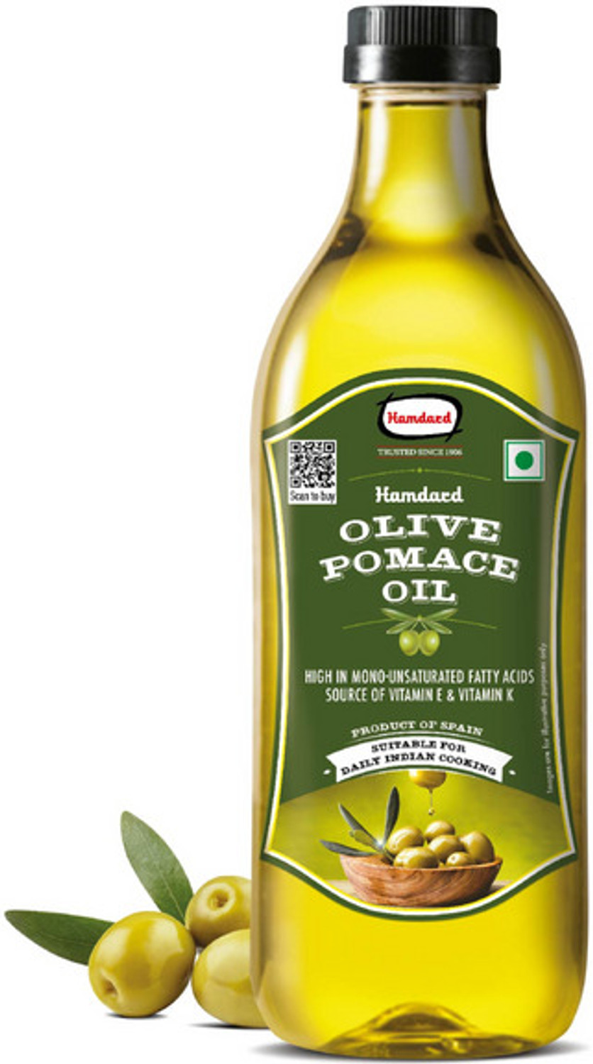 Image of Hamdard Olive Pomace Oil 1Ltr | Suitable For Indian Cooking, Rich In Vitamin E & K Olive Oil