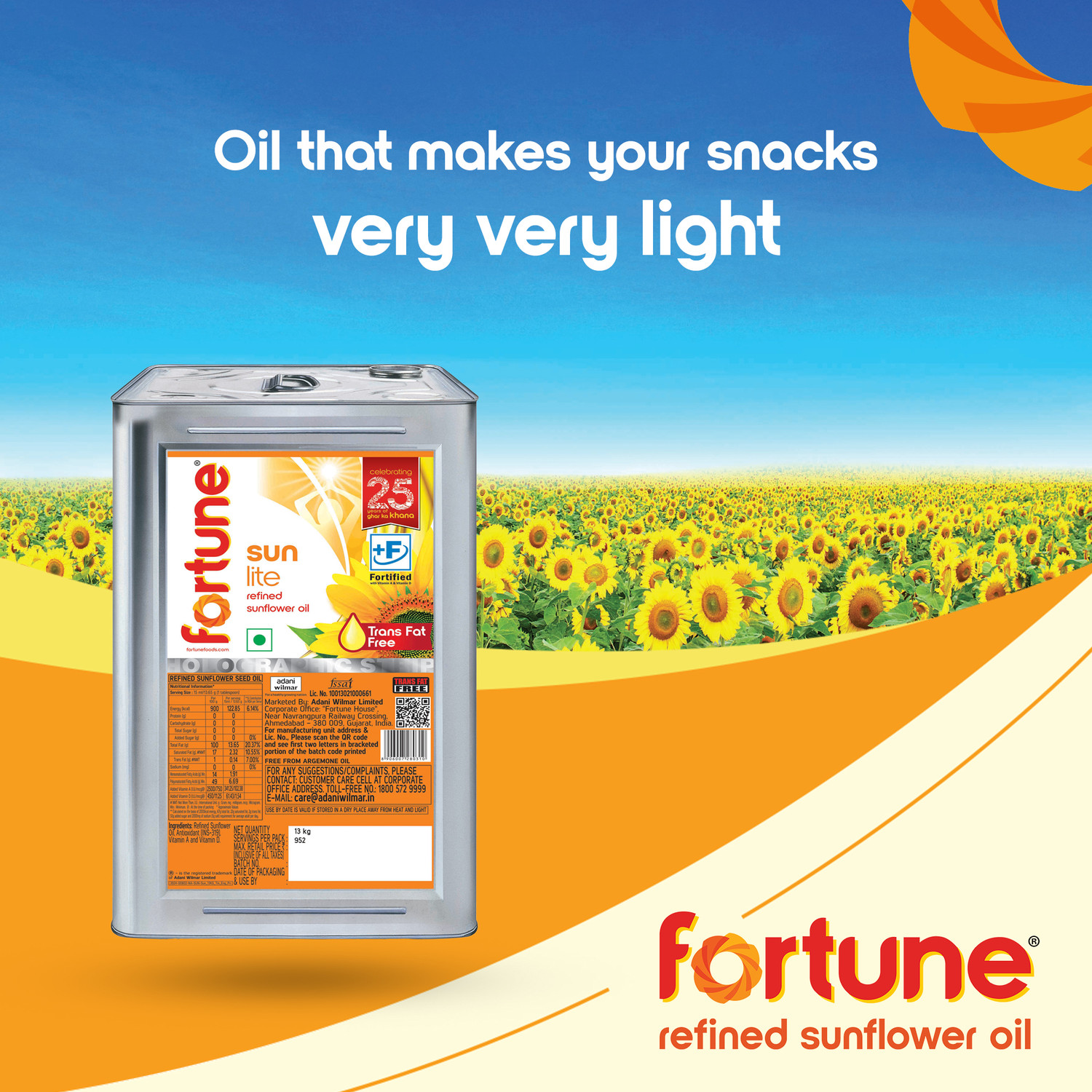 Image of FORTUNE Refined Sunflower Oil