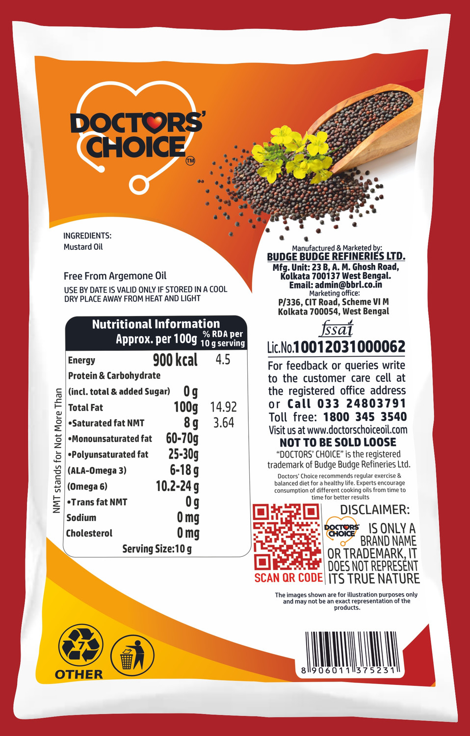 Image of Doctors' Choice Kachi Ghani Mustard Oil