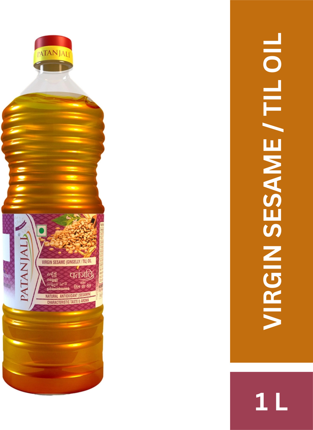 Image of PATANJALI Sesame Oil (Gingelly / Til) Pure & Natural, Edible Oil for Cooking, Frying Sesame Oil