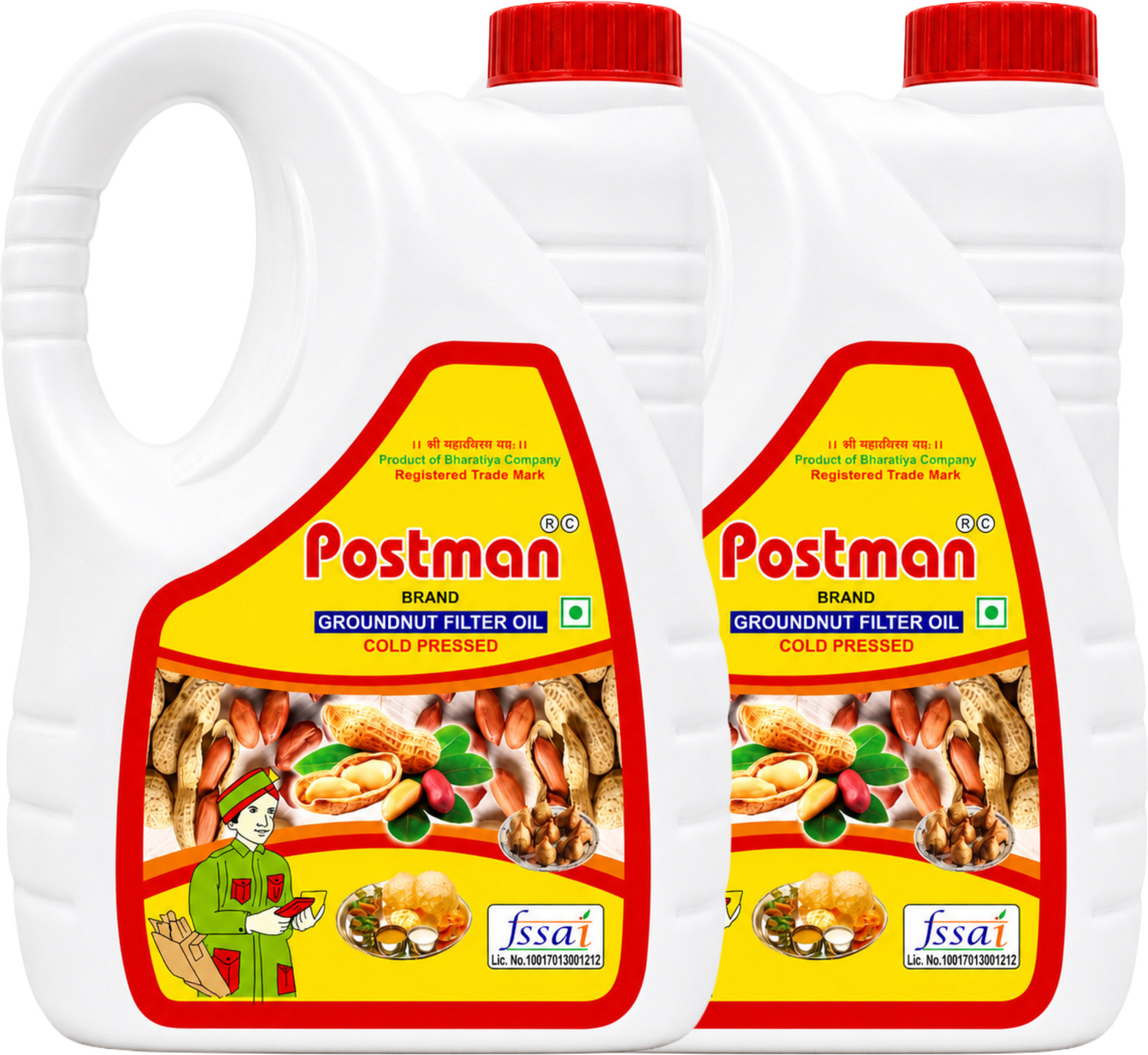Image of Postman Cold Pressed Peanut Singdana Double Filtered Groundnut Oil (2 x 2 L)