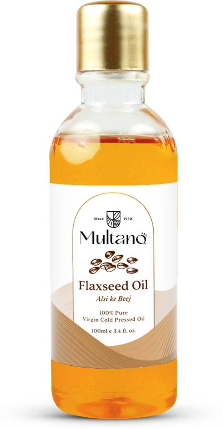 Image of Multano Pro Cold Pressed Flaxseed Oil Pure Undiluted Edible Flaxseed Oil (100ml Pack of 2) Flaxseed Oil