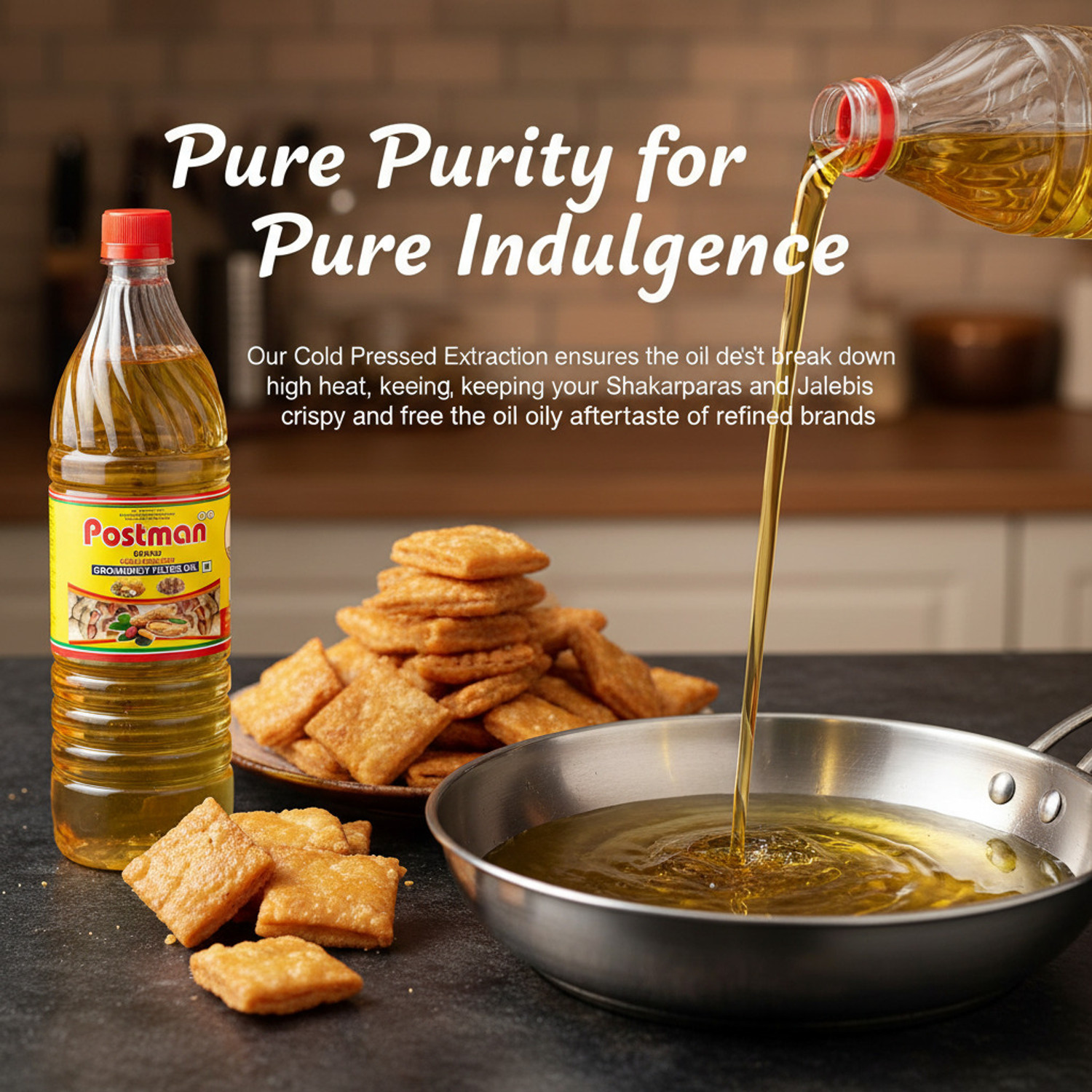 Image of Postman Cold Pressed Singdana Natural Groundnut Oil