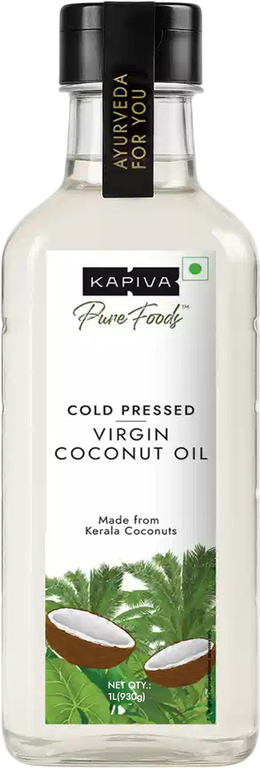 Image of Kapiva Virgin Cold-Pressed | 100% Pure, Unrefined, Organic & Edible Coconut Oil