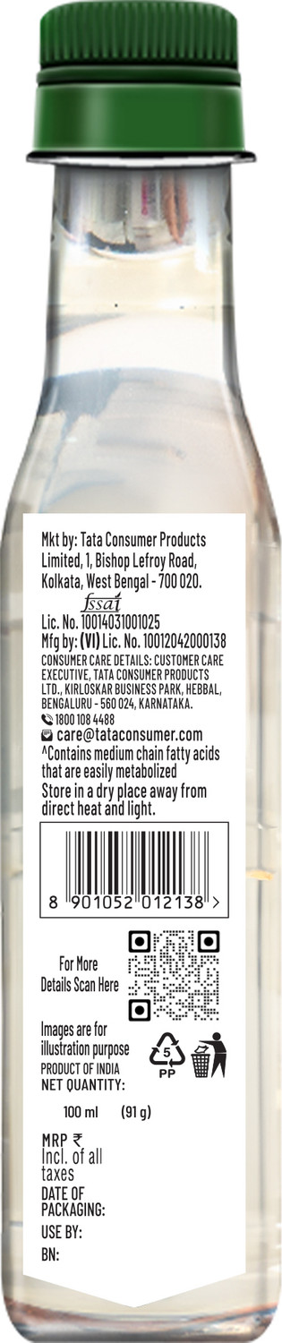 Image of Tata Simply Better Coconut Oil 100ml | Rich Aroma & Flavour of Real Coconuts | Coconut Oil