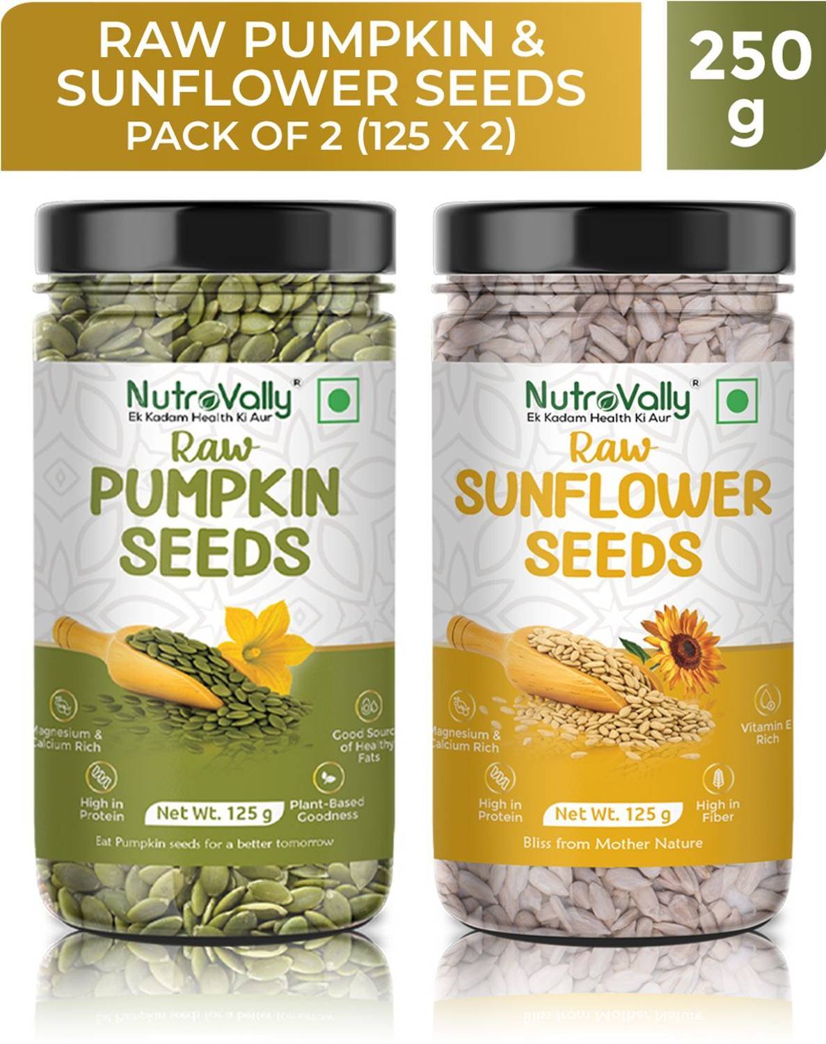 NutroVally Pumpkin & Sunflower Combo for Weight Loss Magnesium