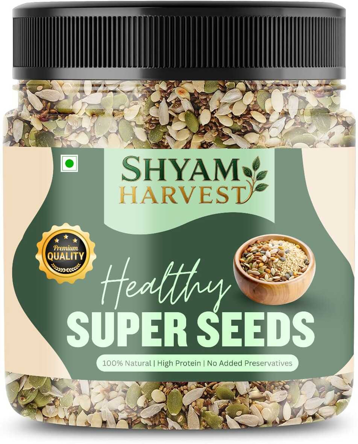 Image of SHYAM HARVEST Mix seeds Basil Seeds, Black Cumin Seeds, Black Chia Seeds, Alphalpha Seeds, Brown Flax Seeds, Brown Chia Seeds, Breadfruit Seeds, Chia Seeds, Cumin Seeds, Cucumber Seeds