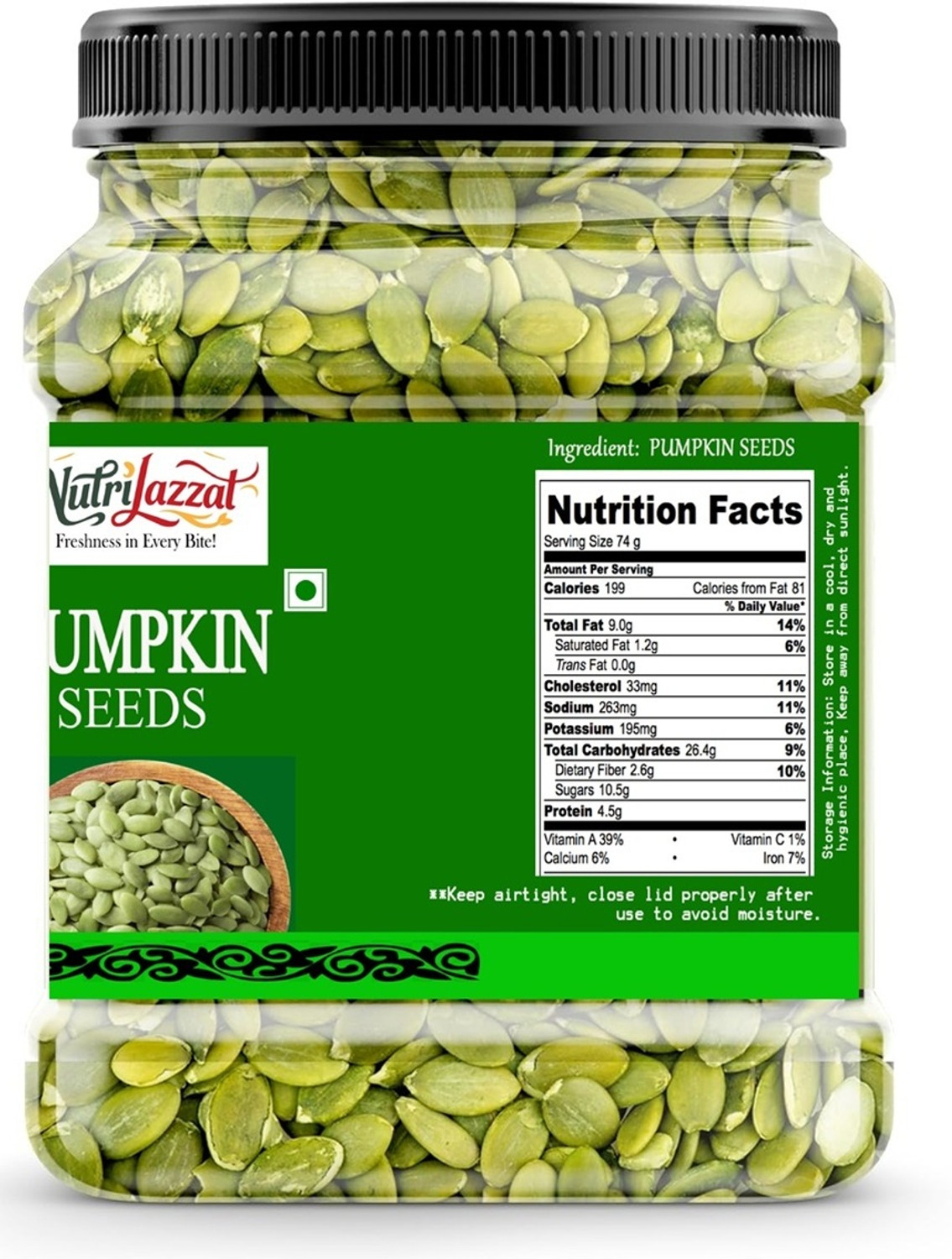 Image of Nutrilazzat Pumpkin Seeds| Seeds for Eating| Raw Pumpkin Seed | Diet Food Pumpkin Seeds