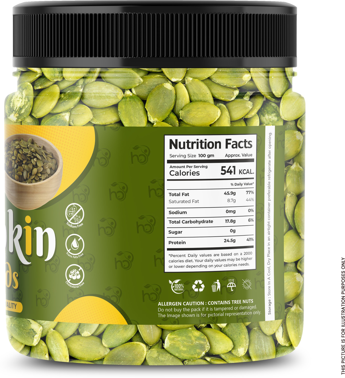 Image of HENLEY Raw Pumpkin Seeds - High Fibre & Protein, Nutritious Seeds Pumpkin Seeds