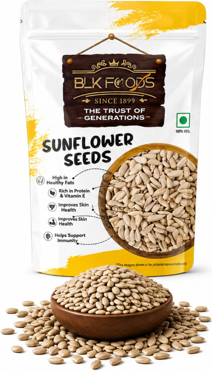 BLK FOODS 250g Sunflower Seeds (surya mukhi ke beej) For Eating | Sunflower Seeds