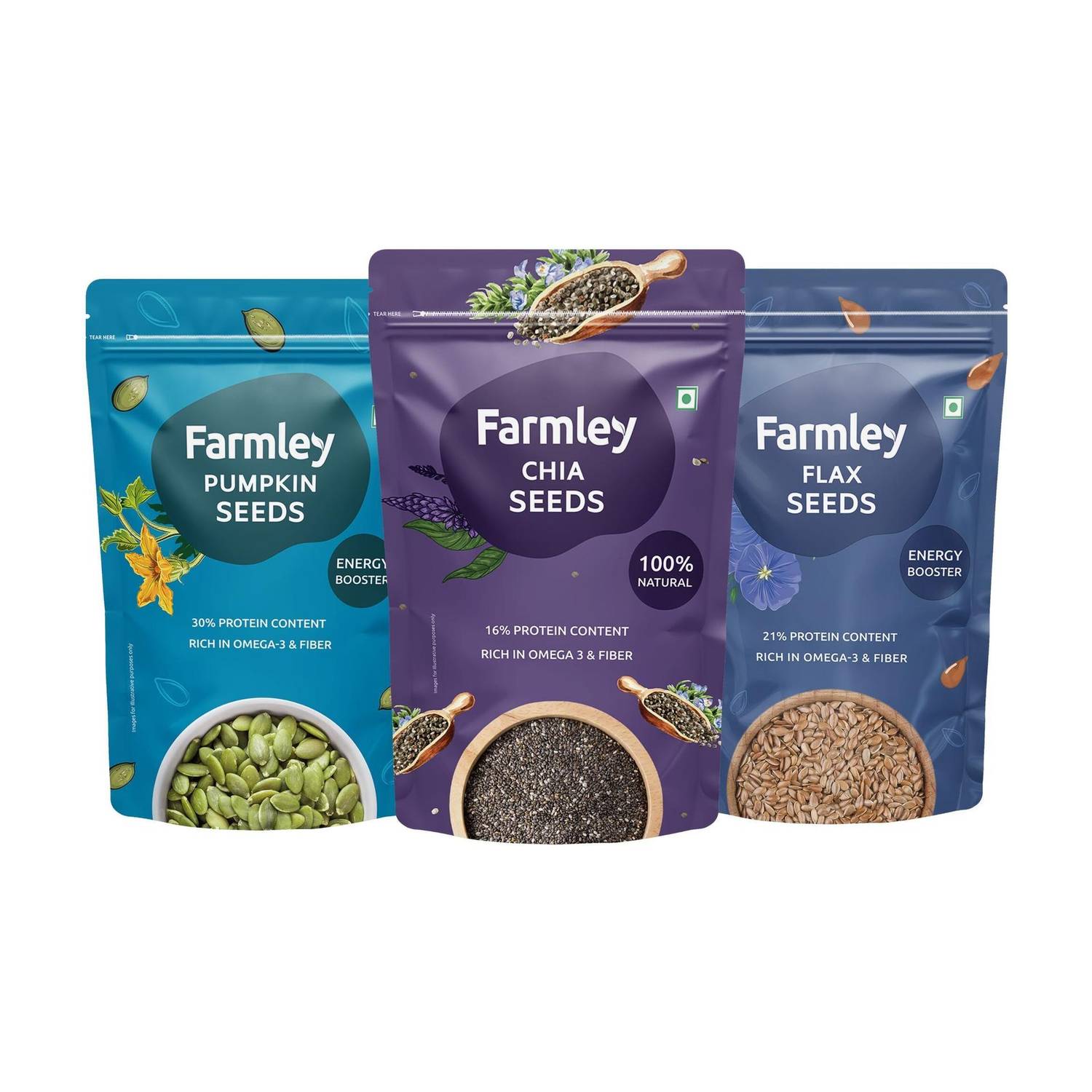 Farmley Premium Chia Seeds 200g - Image 1