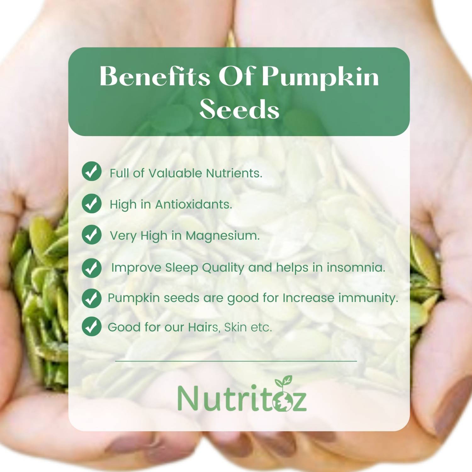 Nutritoz Premium Pumpkin & Sunflower Seeds Combo 100GM Each - Image 5