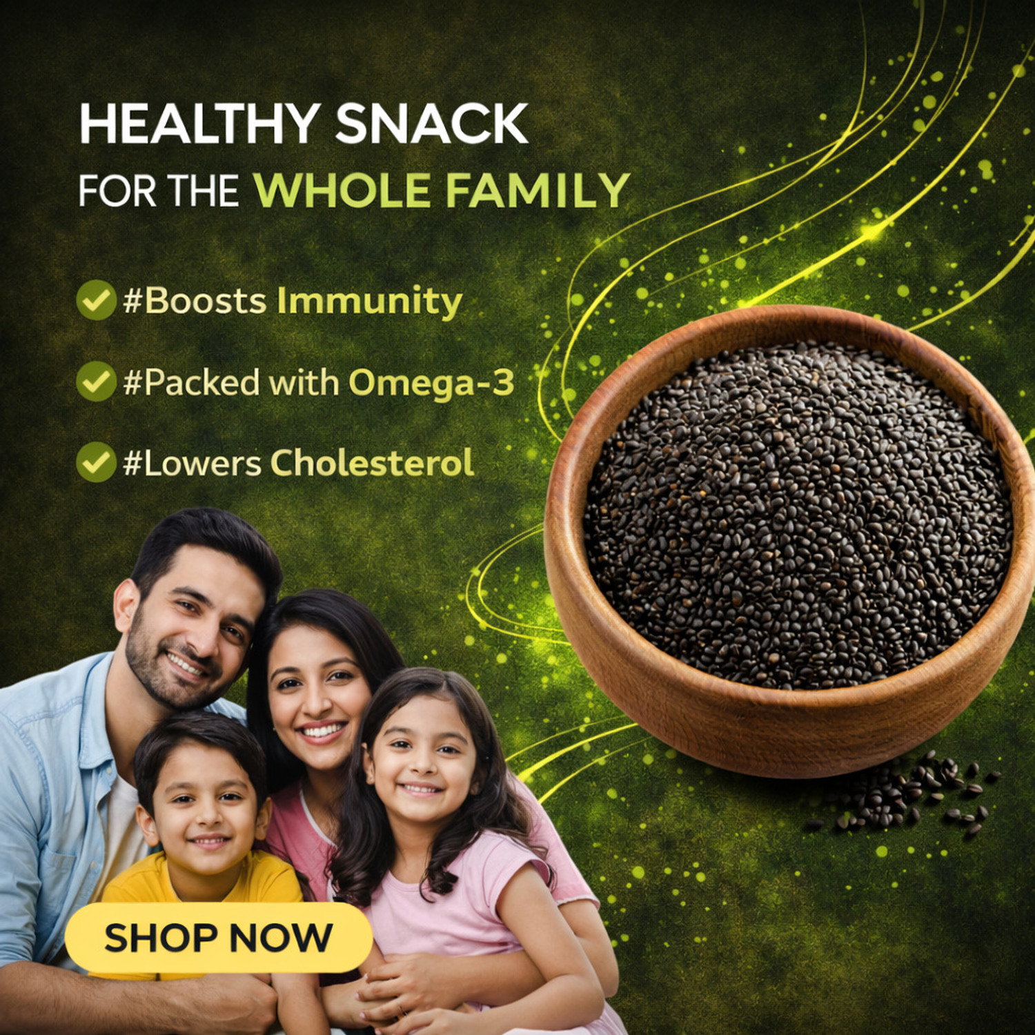 Image of NUTRI ZAIKA Natural Basil Seeds | Cooling Superfood | Hydrating & Fiber-Rich Basil Seeds