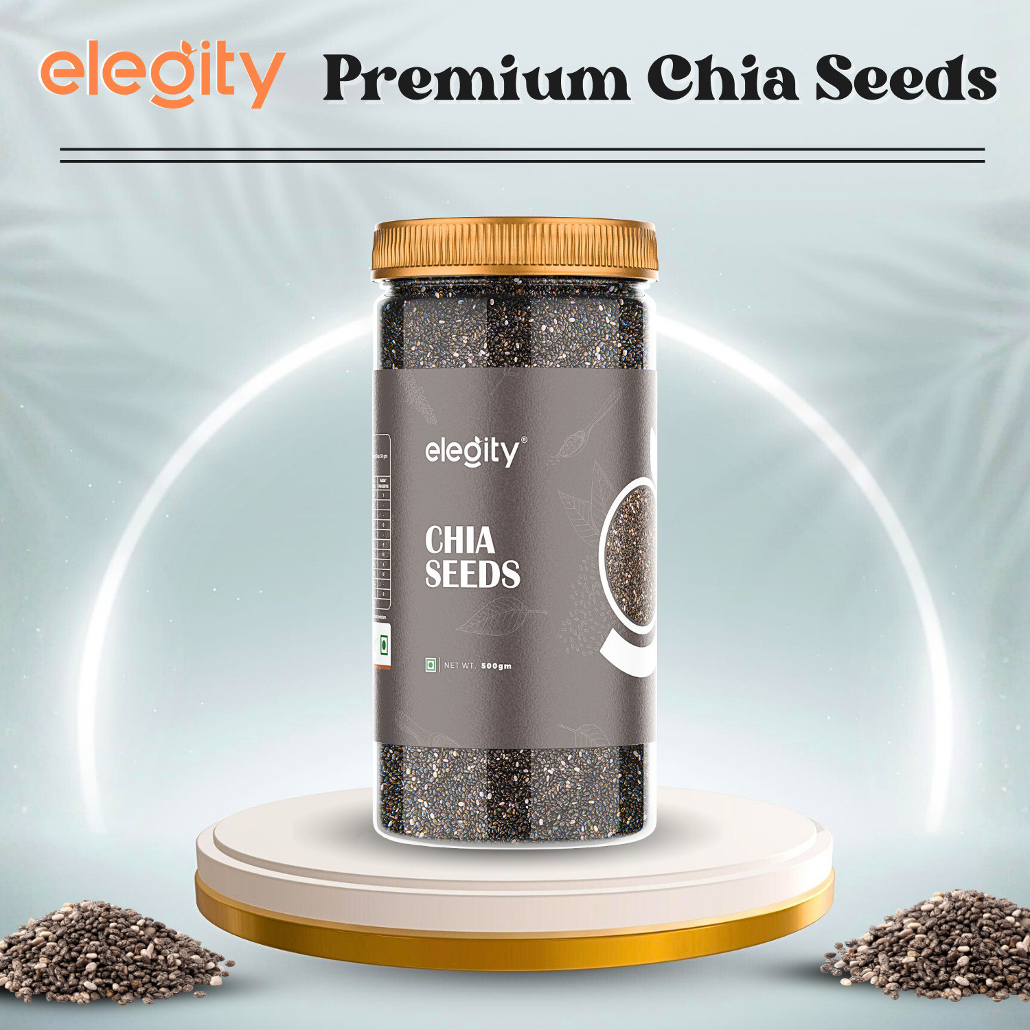 Image of Elegity Nutrient Rich Snack for Immunity Boost & Weight Loss | 100% Organic Chia Seeds
