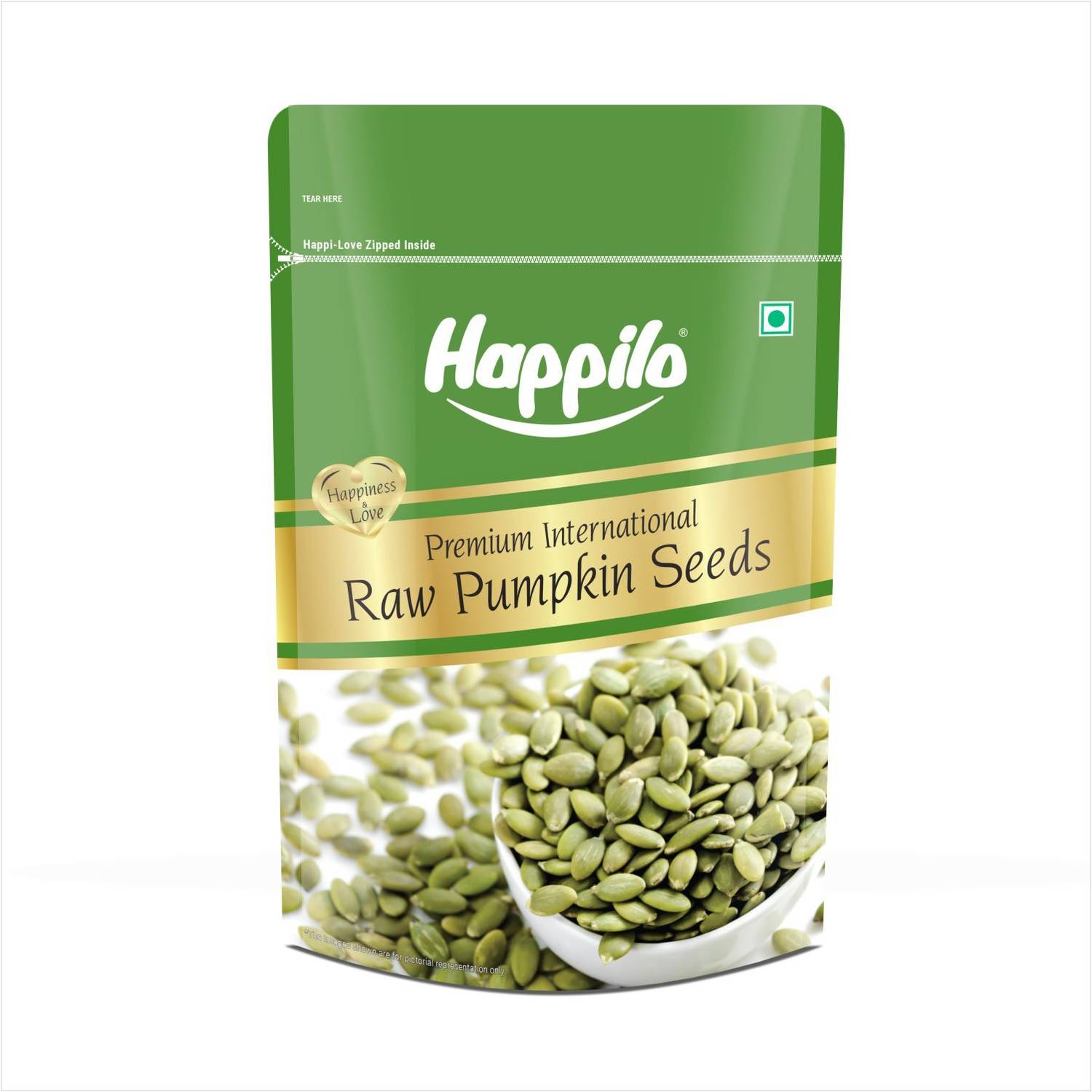 Happilo Premium - Raw, Authentic, All Natural Pumpkin Seeds (200