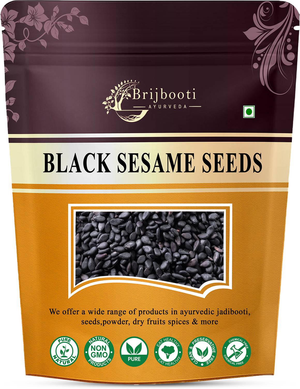 BrijBooti Black Sesame Seeds for eating | Kale Till Asli | Kaale Til for Weight Loss Black Sesame Seeds