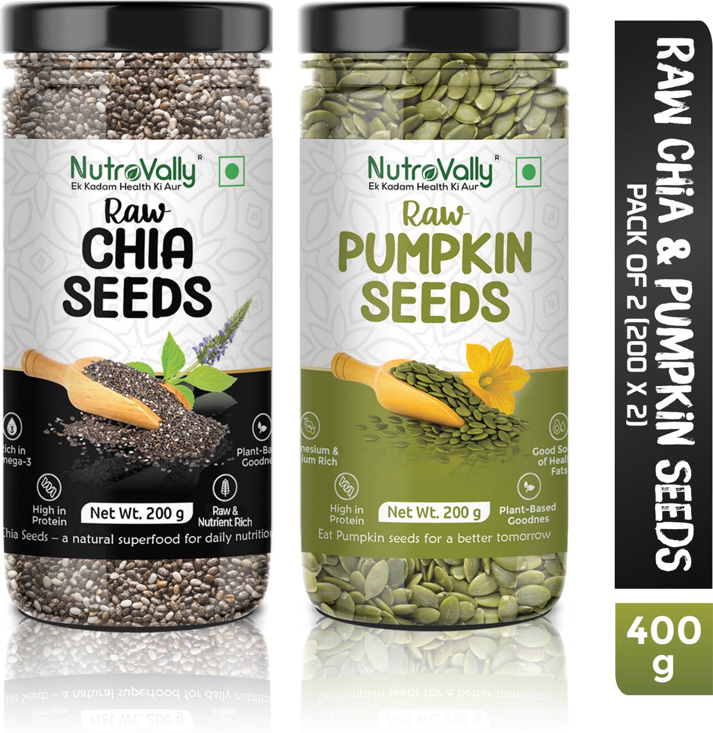 NutroVally Chia & Pumpkin Seed Combo for Weight Loss