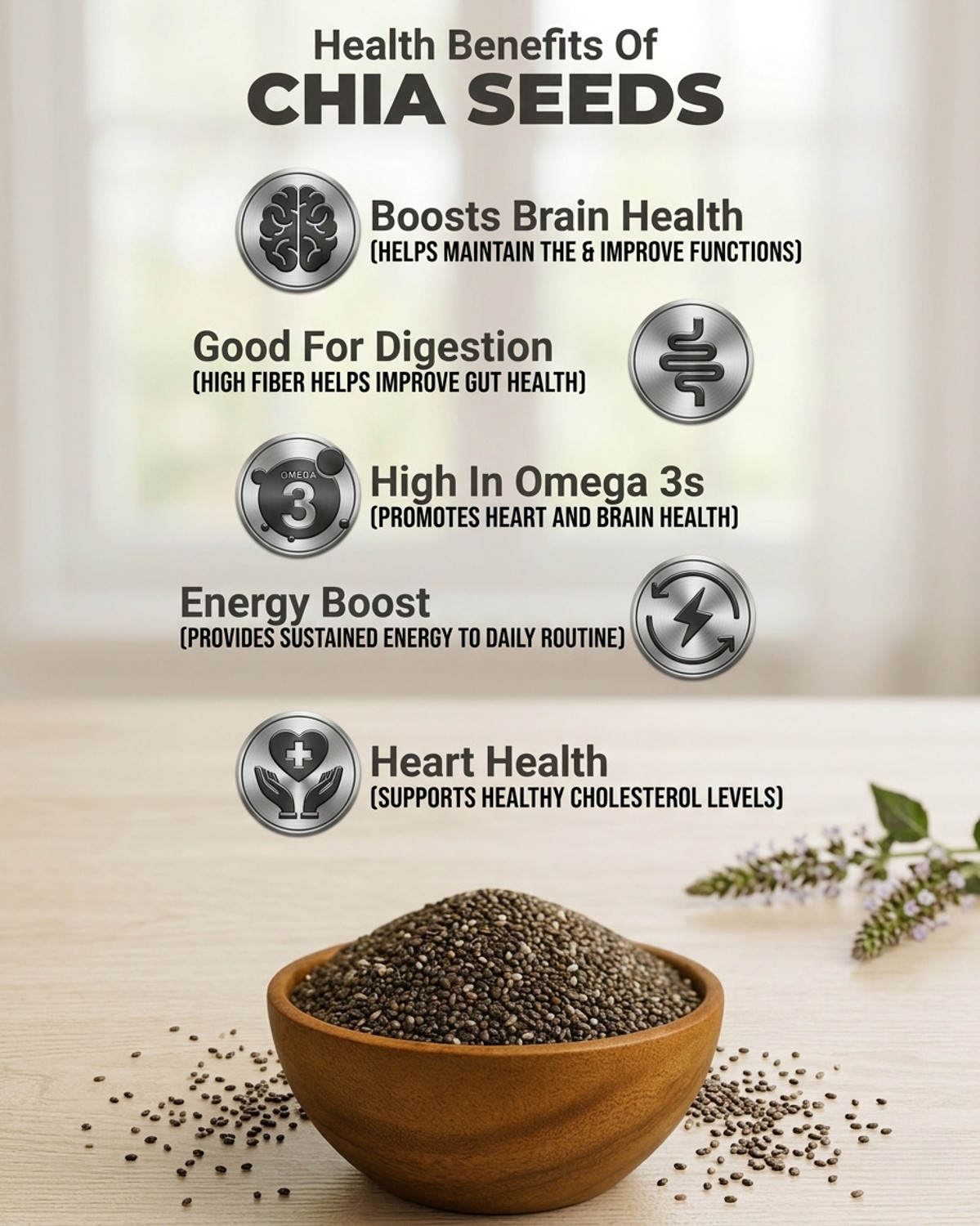 Image of Kruncles Chia Seeds for Weight Loss | Omega-3, Fiber, Calcium & Protein Superfood | Clean Chia Seeds