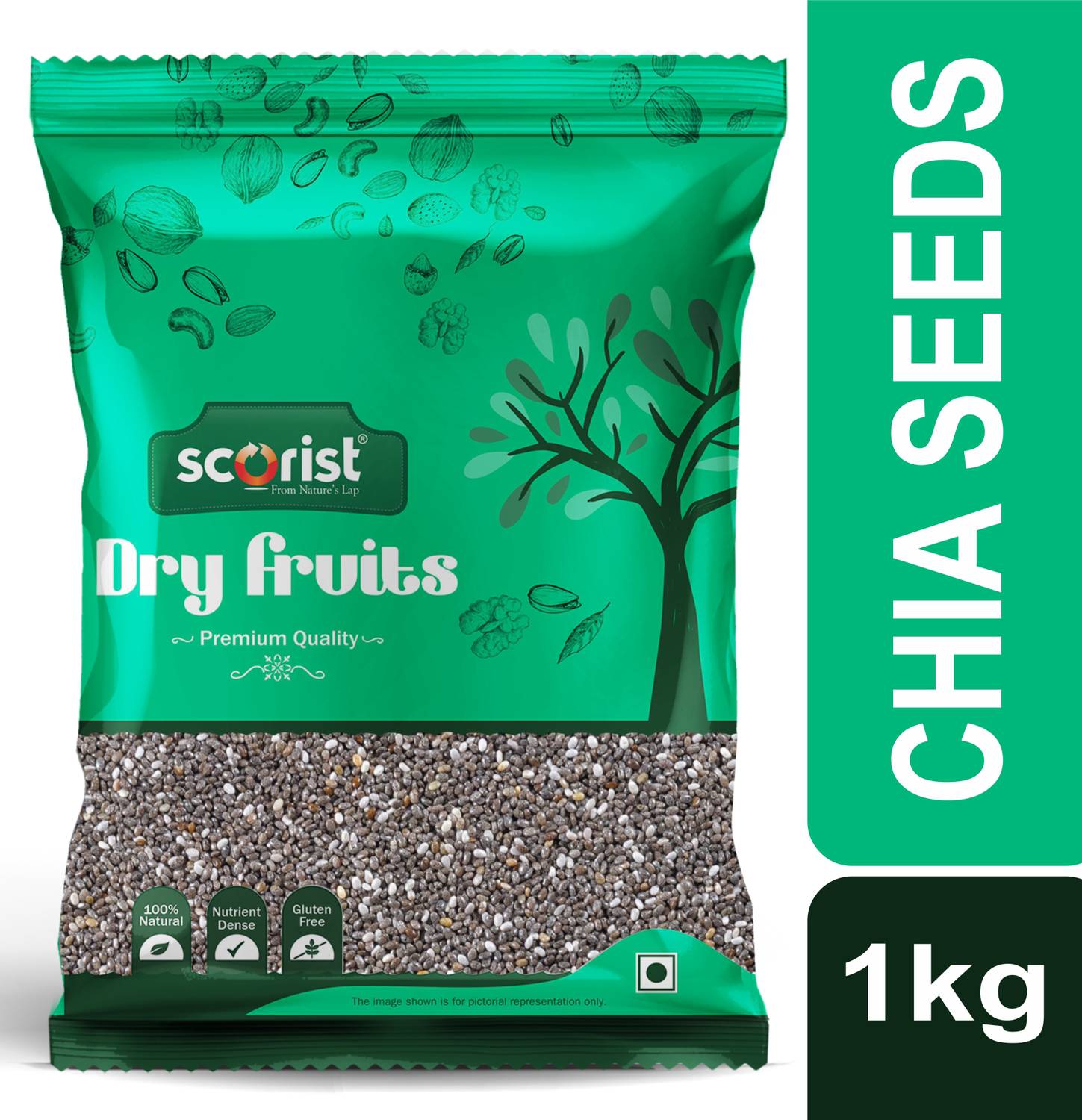 Scorist Popular Black Chia Seeds 1kg Black Chia Seeds (1 kg)