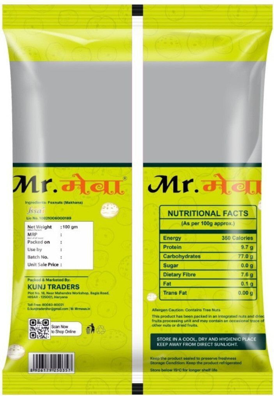 Image of Mr.Meva Natural Makhana (250 g)