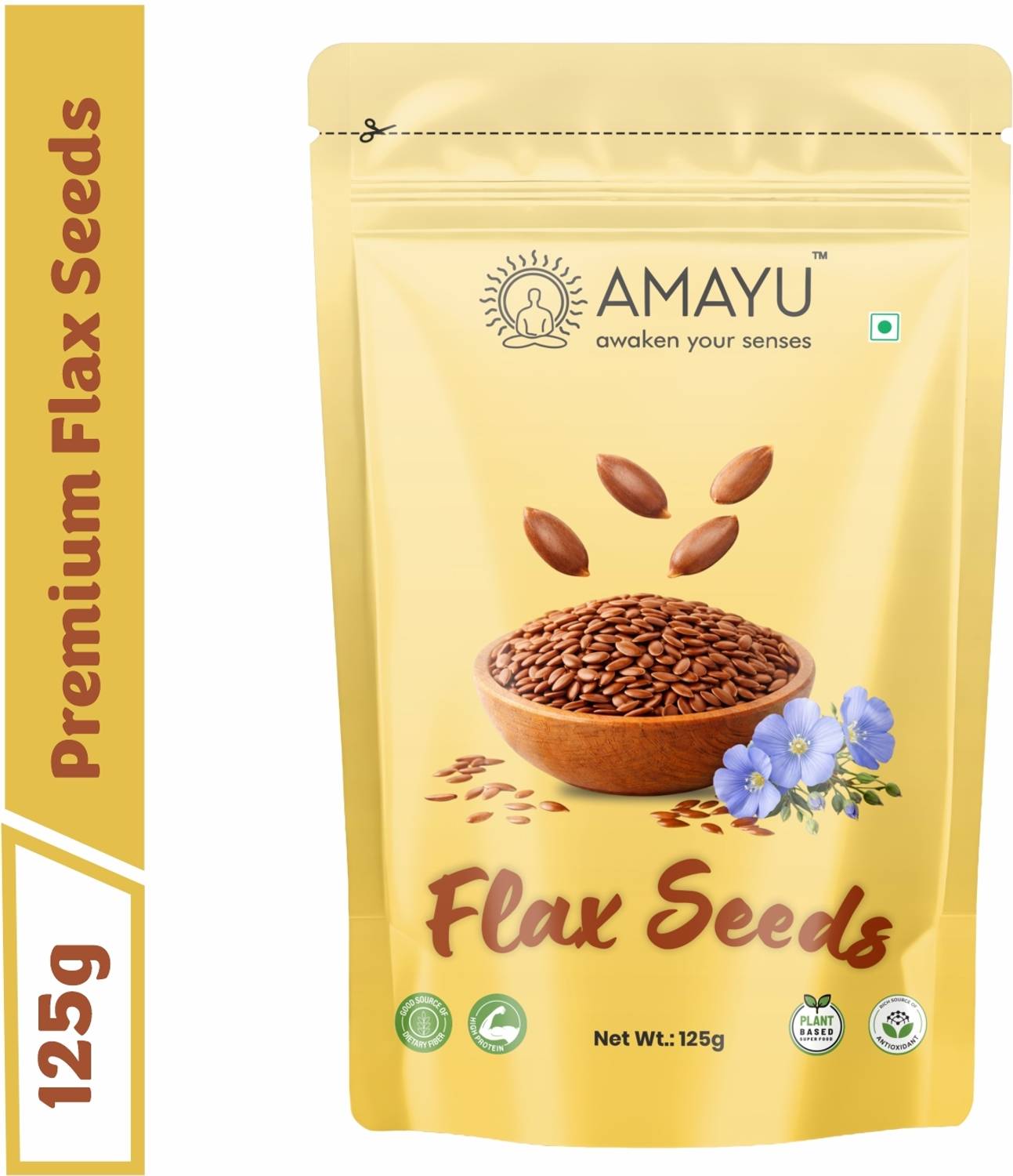 AMAYU Raw Flax Seeds for Weight Loss | Healthy Edible Seeds | Rich in Omega 3 Brown Flax Seeds