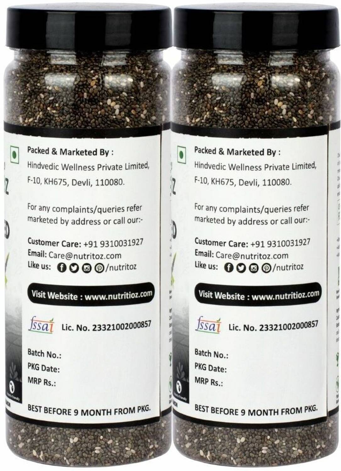 Nutritoz Natural Raw Chia Seeds 500g - Image 3