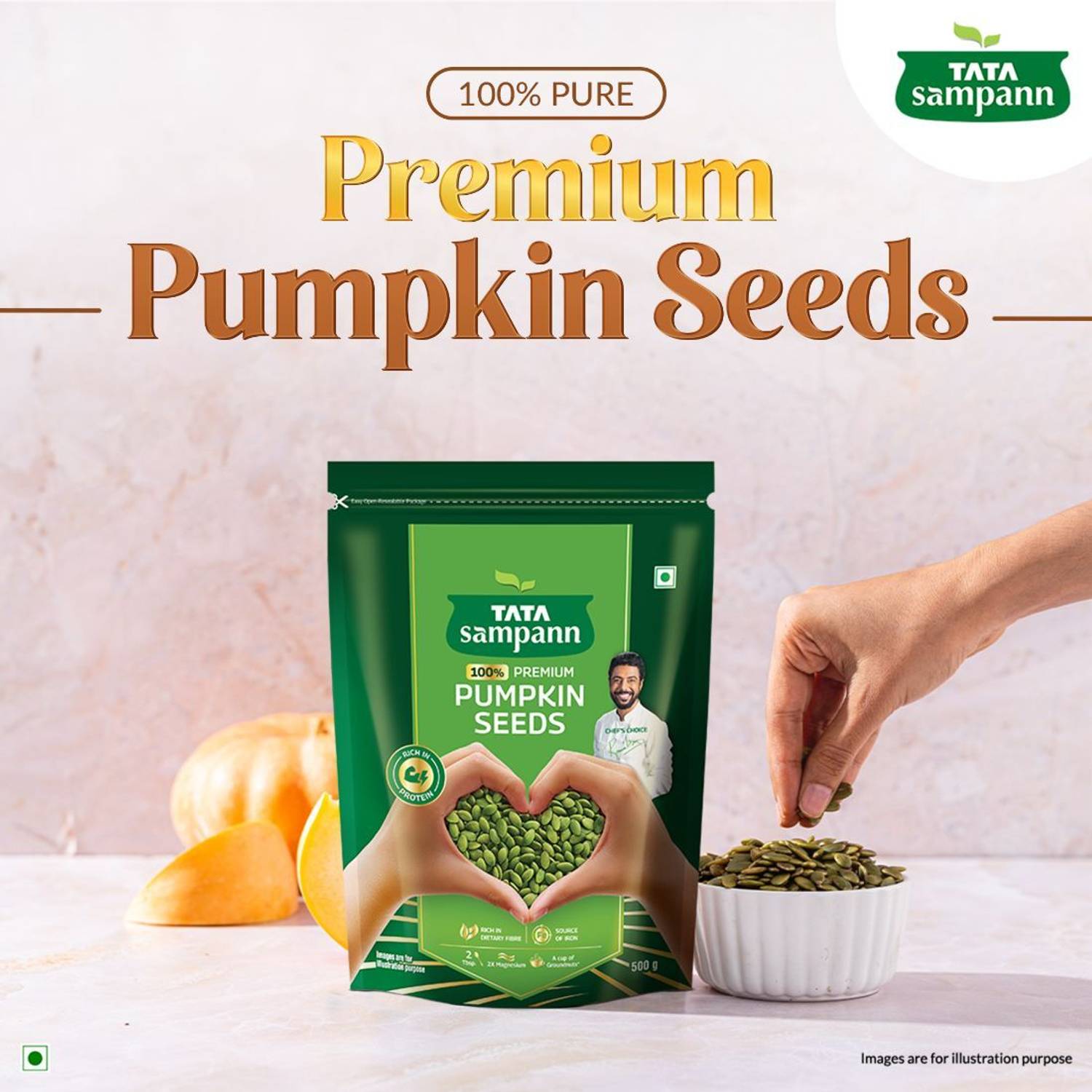 Tata Sampann Premium Pumpkin Seeds 200g - Image 3