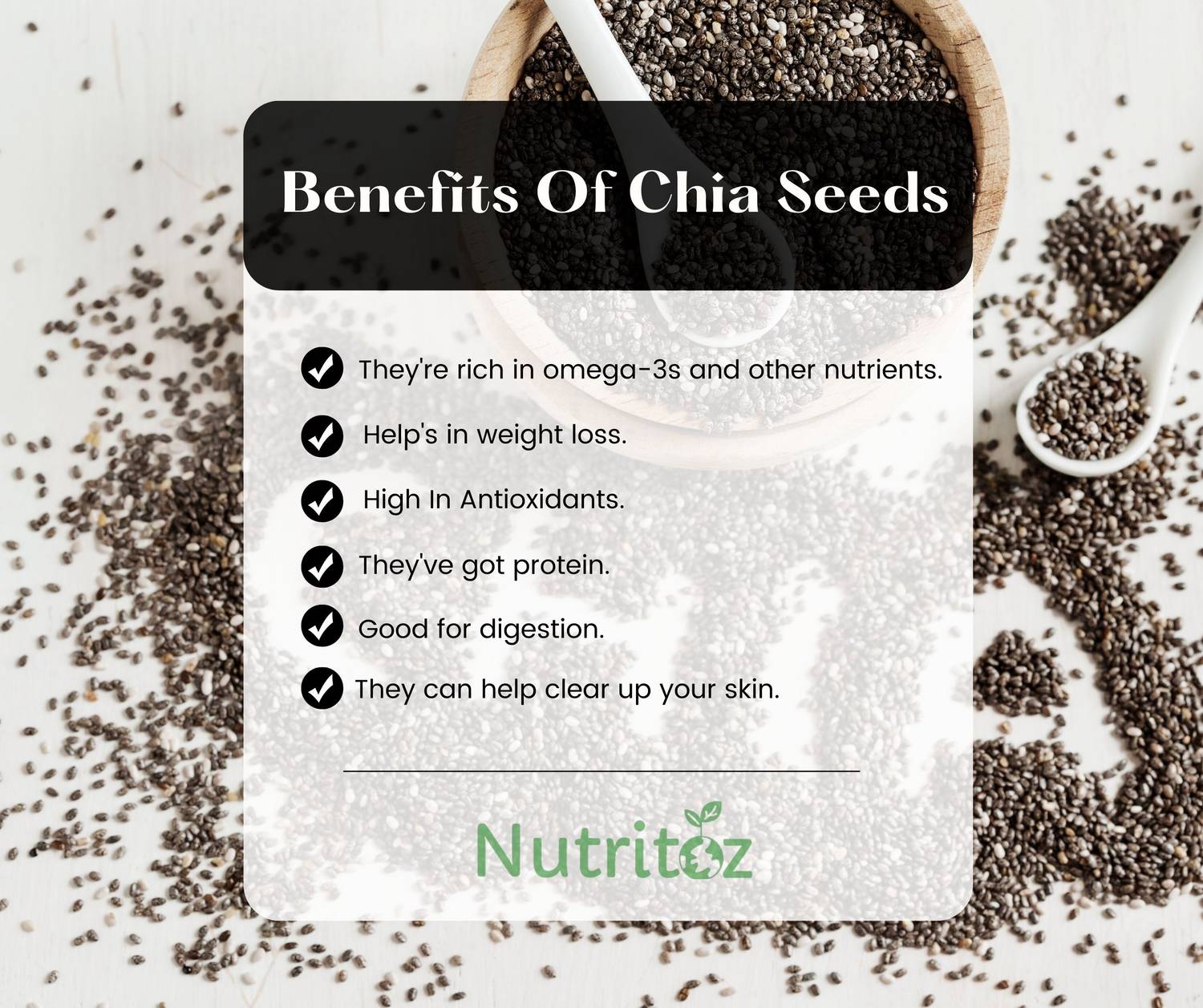 Nutritoz Chia Seeds 1Kg - Image 5